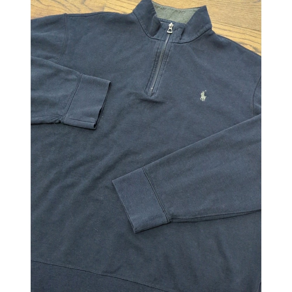 Polo Ralph Lauren Performance Sweater Navy Blue 1/4 Zip Casual Preppy Golf Sz XL
